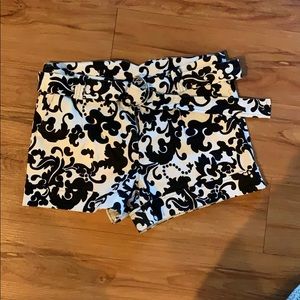Black & White Print Shorts